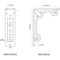 Ekena Millwork Fleur De Lis Wrought Iron Bracket, (Triple center brace), Antiqued Warm Silver 2"W x 5 1/2"D x 8"H BKTM02X05X08TFLAWS - alternate 4